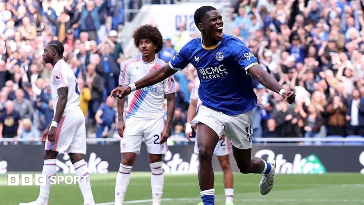 Everton player celebrating after scoring a goal Everton player celebrating after scoring a goal