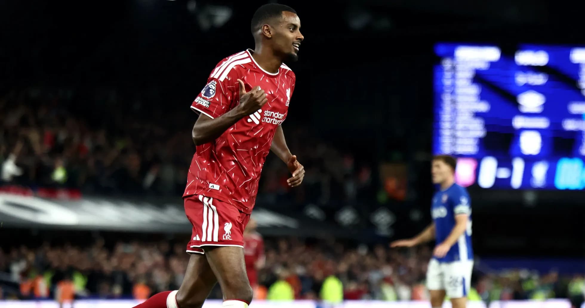 Player celebrating a goal during match Player celebrating a goal during match