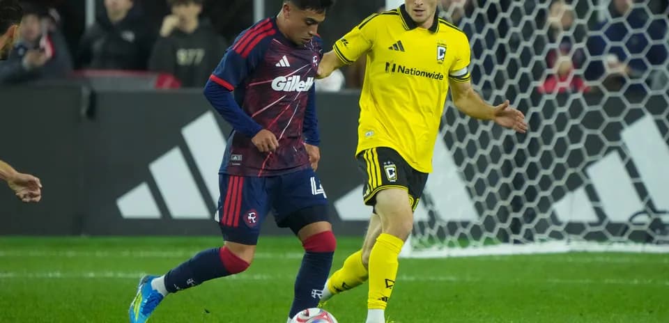 Columbus Crew player challenges New England Revolution opponent Columbus Crew player challenges New England Revolution opponent