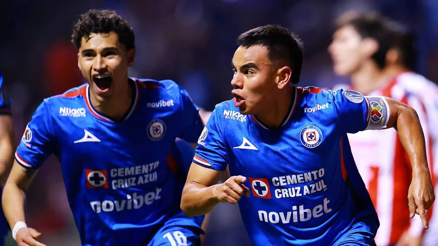 Cruz Azul players celebrating a goal Cruz Azul players celebrating a goal