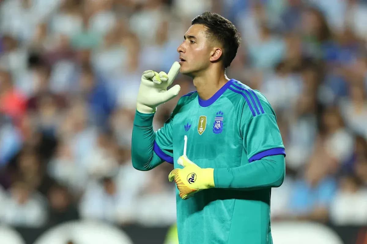 Goalkeeper signaling during a football match Goalkeeper signaling during a football match