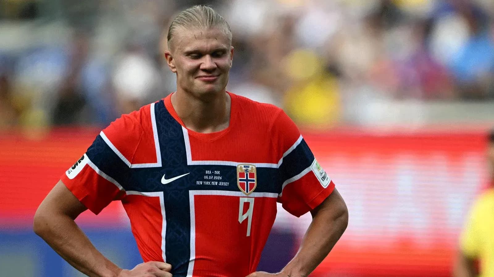 Player in Norway jersey during a match Player in Norway jersey during a match