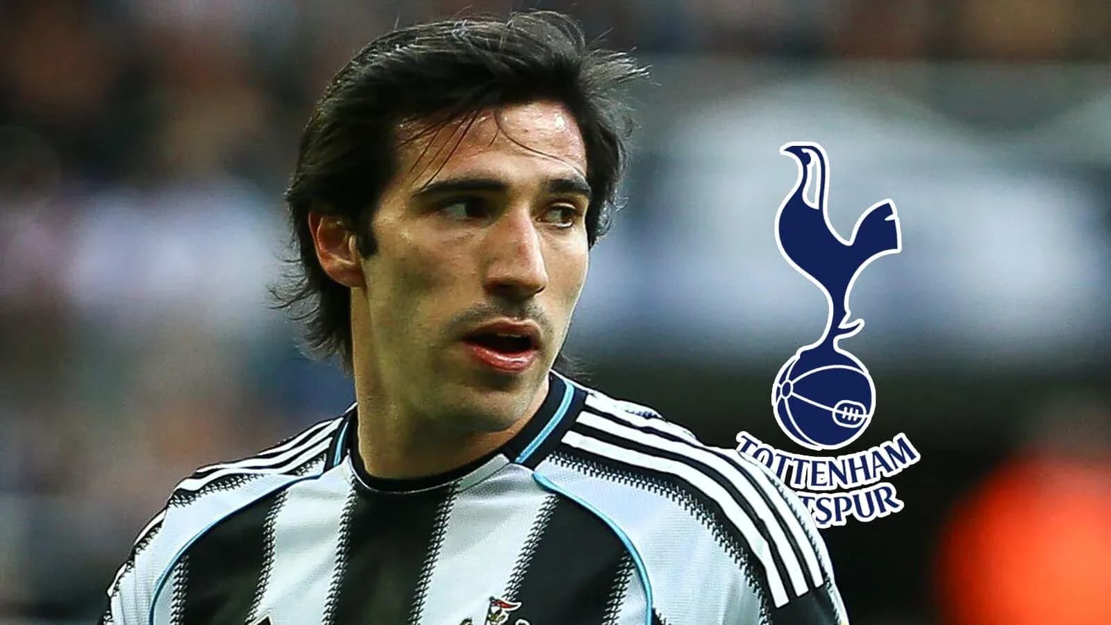 Player in Newcastle kit with Tottenham logo overlay Player in Newcastle kit with Tottenham logo overlay