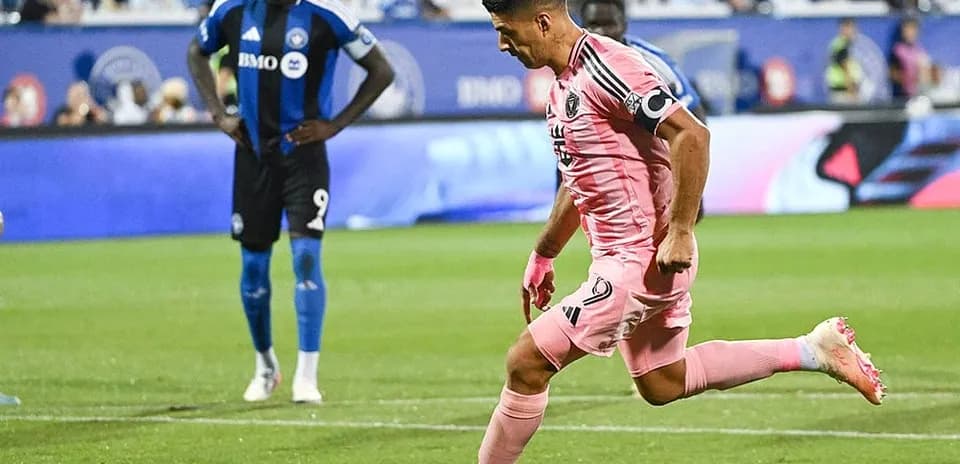 Inter Miami player taking a penalty kick Inter Miami player taking a penalty kick