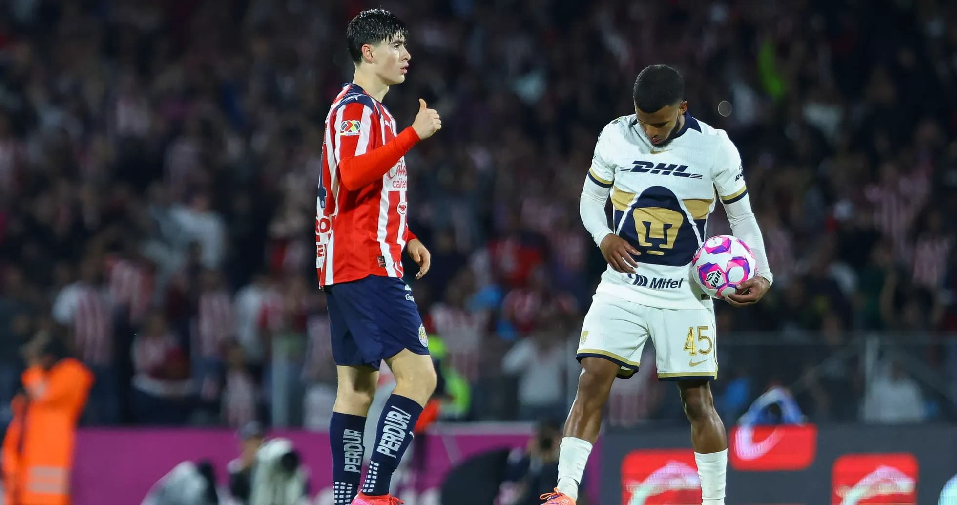 Chivas and Pumas players during Liga MX match Chivas and Pumas players during Liga MX match