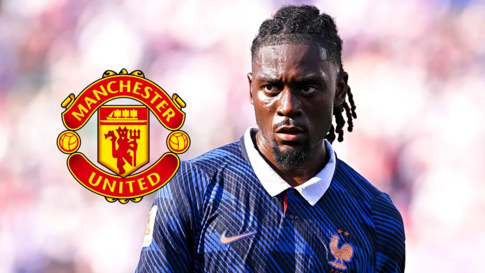 Player in Manchester United jersey during match Player in Manchester United jersey during match