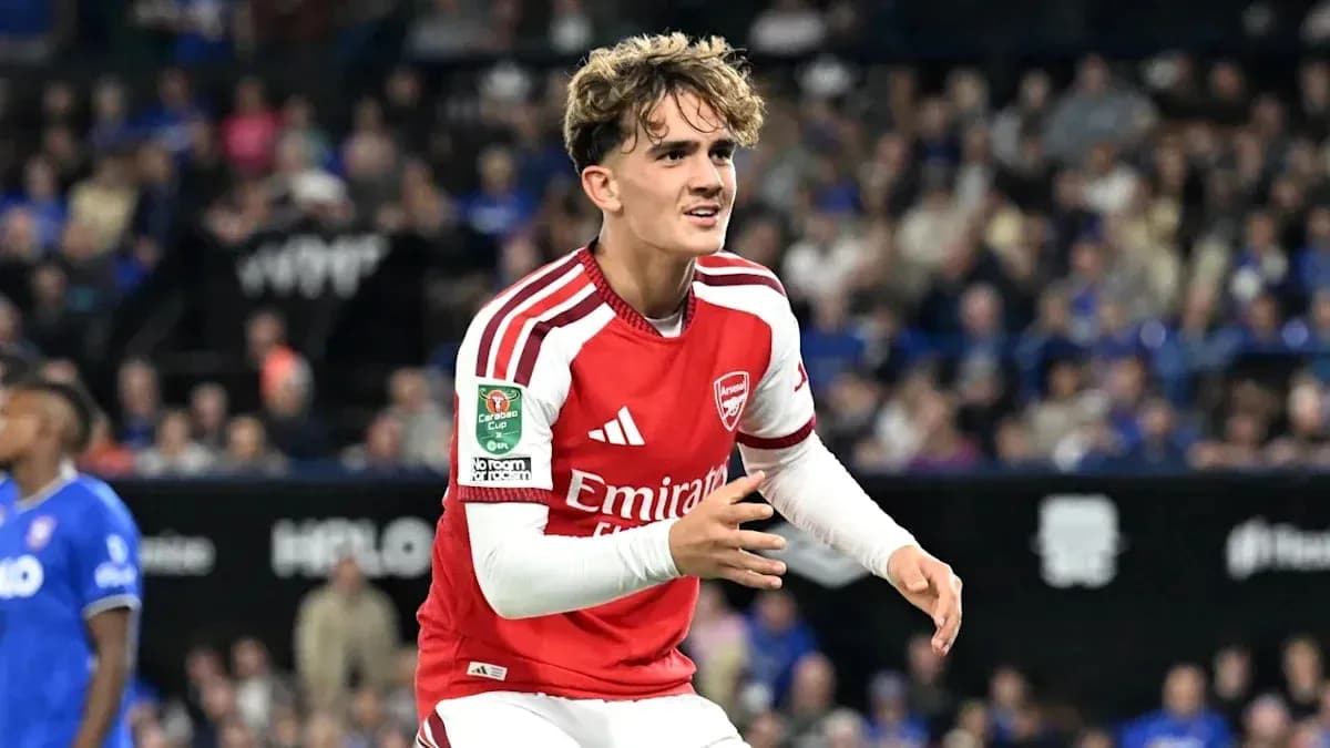 Arsenal player celebrating during Carabao Cup match Arsenal player celebrating during Carabao Cup match