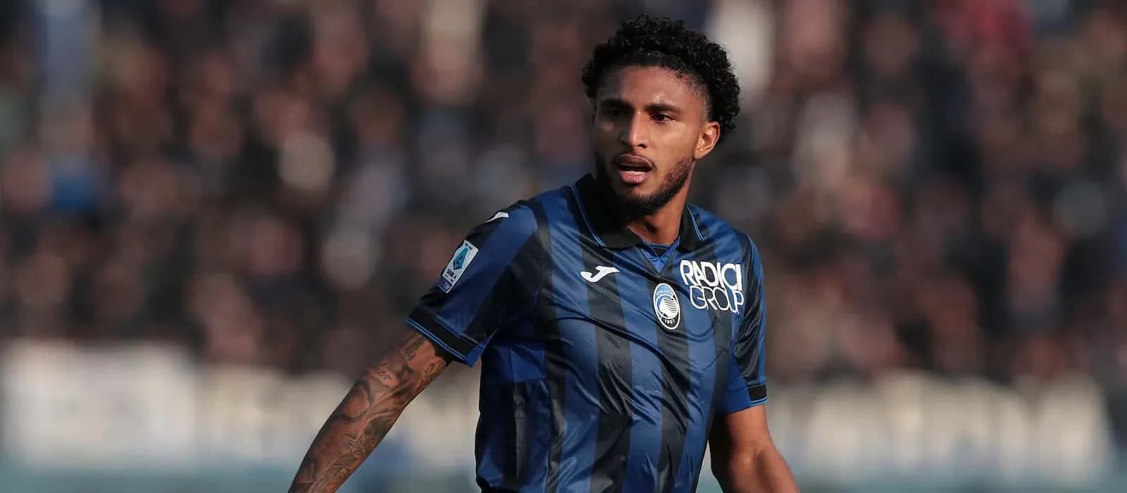 Player in Atalanta jersey during match action Player in Atalanta jersey during match action