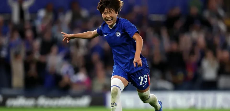Chelsea player celebrating a goal during match Chelsea player celebrating a goal during match