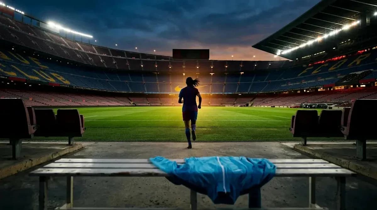Player running onto the field at stadium Player running onto the field at stadium